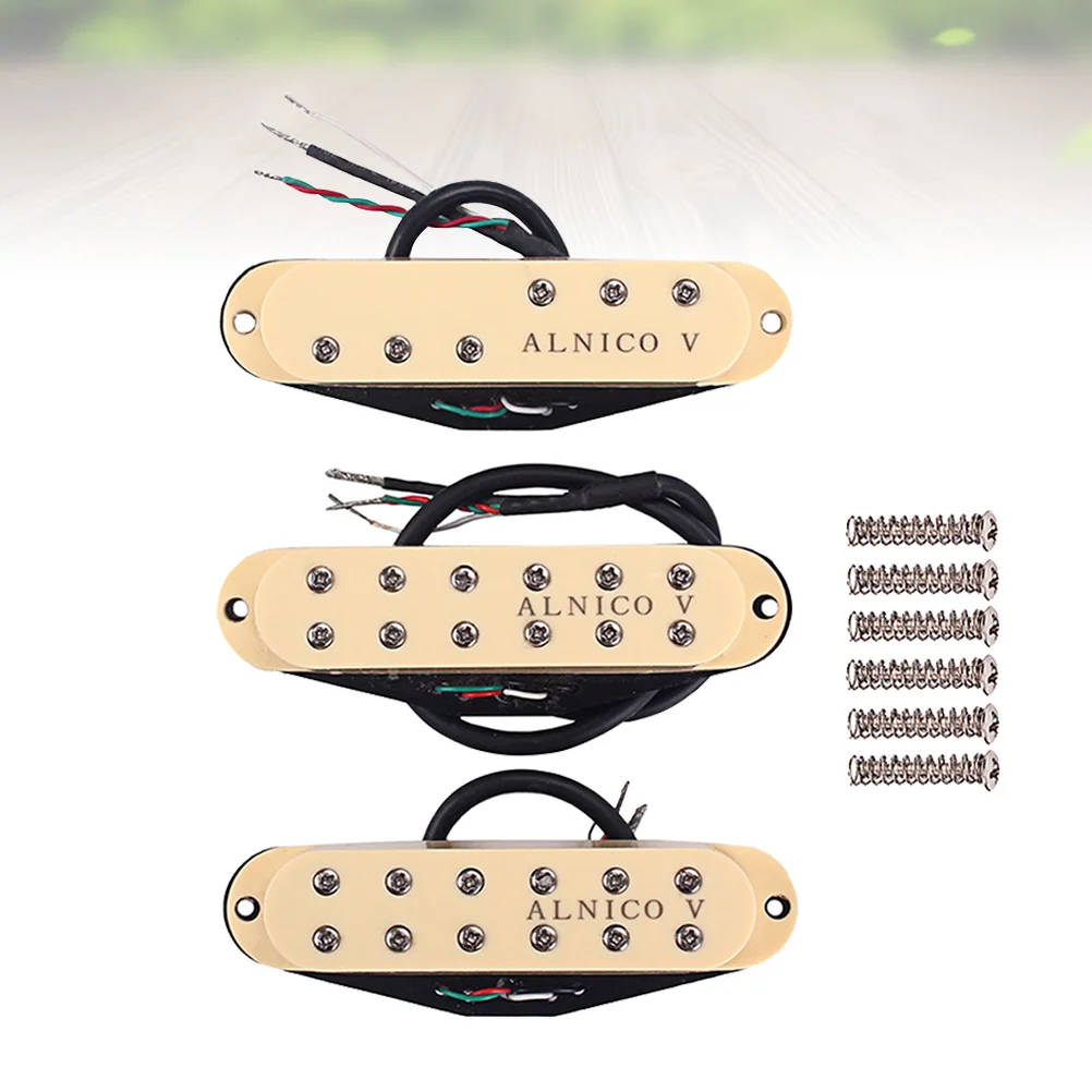 

Neck Pickup Replacement Guitar Alnico V Pickups 5 Single Coil Milky