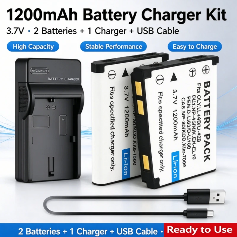 Li-40B Li-42B NP-45 D-Li63 D-Li108 NP-80 Klic-7006 EN-EL10 Digital Camera Battery for Nikon/Olympus/Fujifilm/Pentax/Casio/Kodak