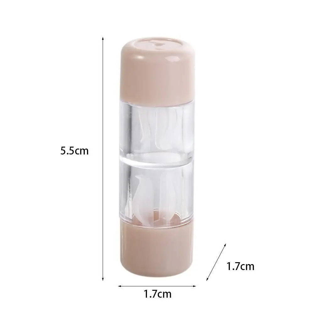 High Quality Plastics Contact Lens Case Cylindrical Solid Color Contact Lens Container RGP Eye Care Lenses Box