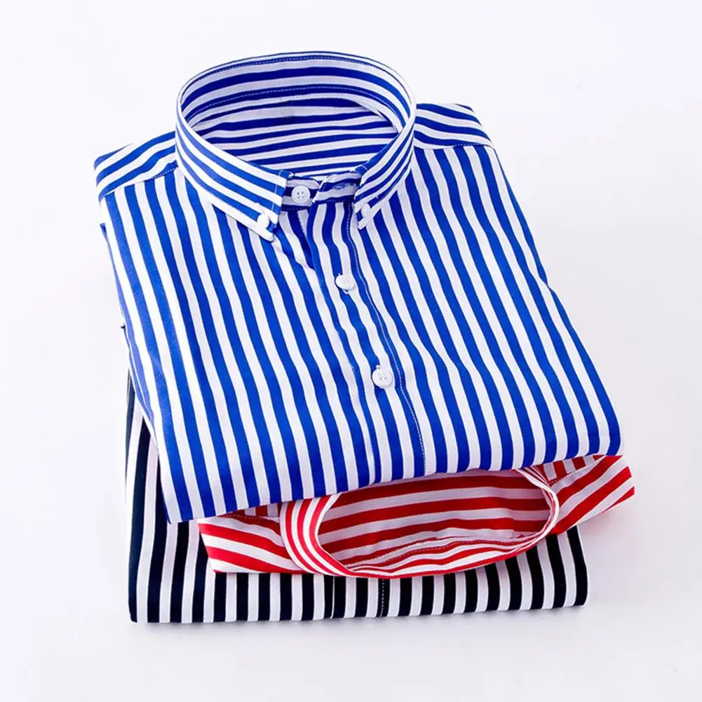 

Quality Men Casual Slim Fit Shirt Mens Long Sleeve Business Dress Shirts French Cufflinks Shirt Male Striped Shirt