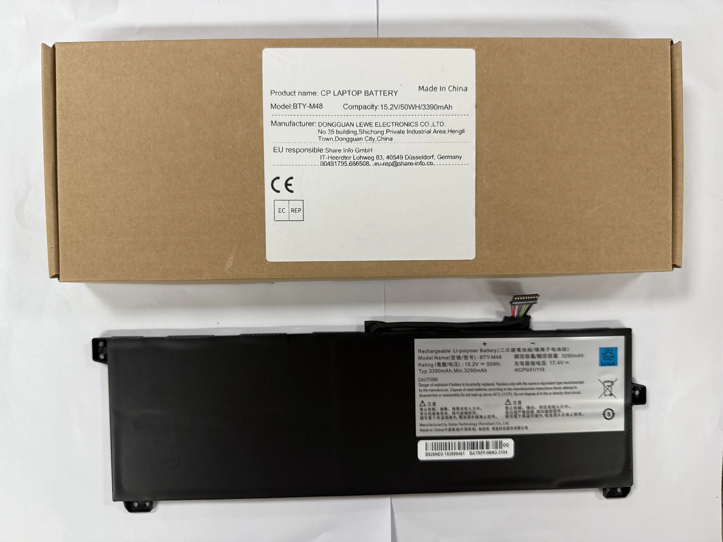 

Аккумулятор для ноутбука BTY-M48 для MSI PS42 8M-211PH 8RB Prestige 8RA-044VN 8RC-001ES 8M-437 MECHREVO S1 i5 i7 Series 15,2 В/50 Втч/3390 м