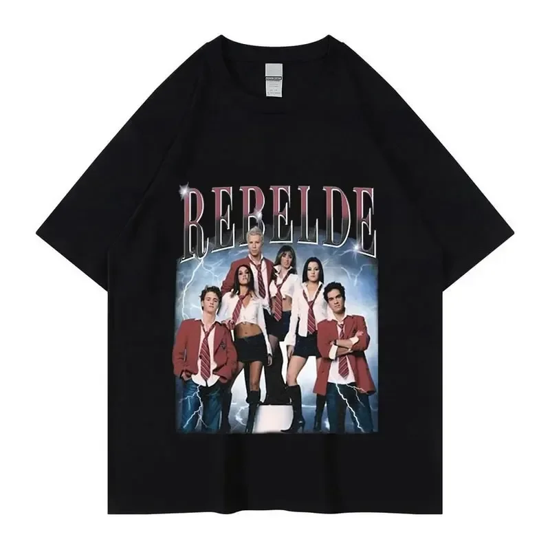 Rebelde RBD Tour Concert T Shirt Men Women Cotton Tee Fashion Tshirt Streetwear Hip Hop Short Sleeve T-Shirts Trend Clothes Top