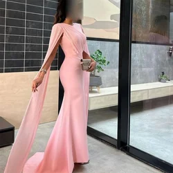 ROYET Pretty Classic Style O Neck Short Sleeve Mermaid Long Vintage Prom Dress Elegant Floor Length Sweep Train Evening Gown