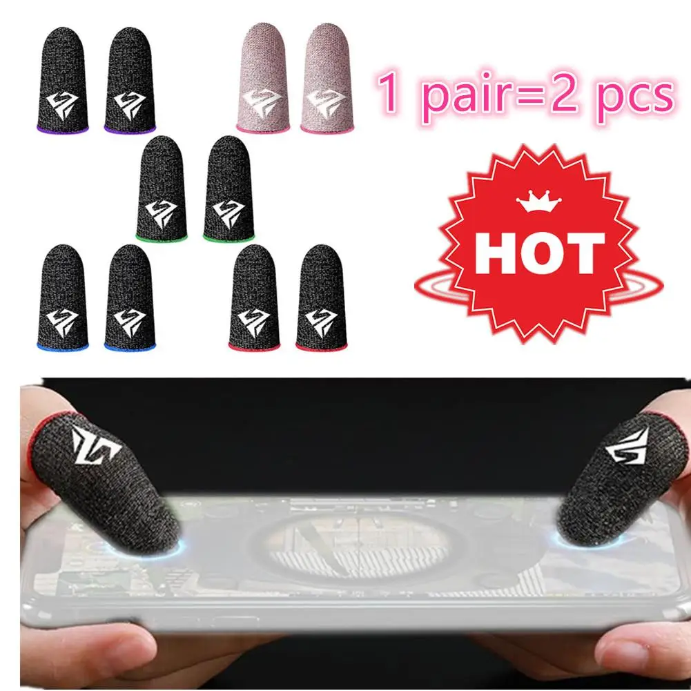 

1Pair Mobile Game FingerTip Gloves For PUBG Gamer Sweatproof Anti-slip Touch Screen Finger Sleeve Breathable Gaming Cover