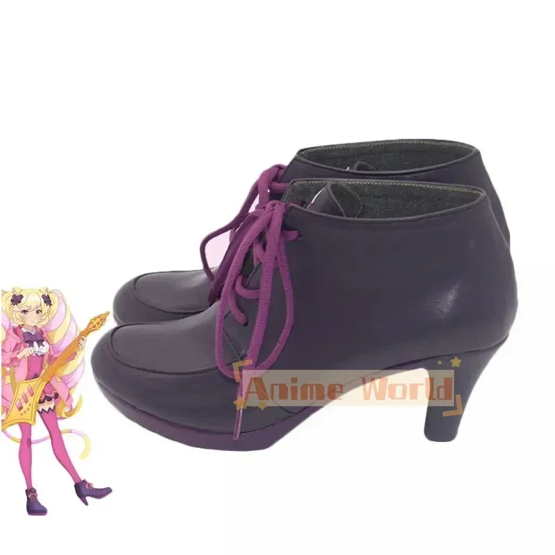 Mashima Himeko Cosplay Shoes Anime SHOW BY ROCK Cosplay Prop PU Leather Shoes Halloween Carnival Boots Custom Made