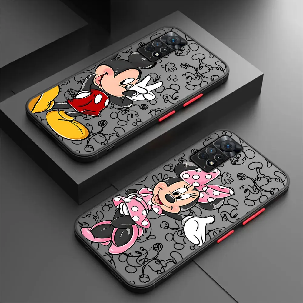 Disney Mickey Minnie Mouse Phone Case for Redmi A2 A1 Plus 10A 9A 12C 9C 10C 10 12 5G K40 Pro 9T 9 Matte Back Shockproof Cover