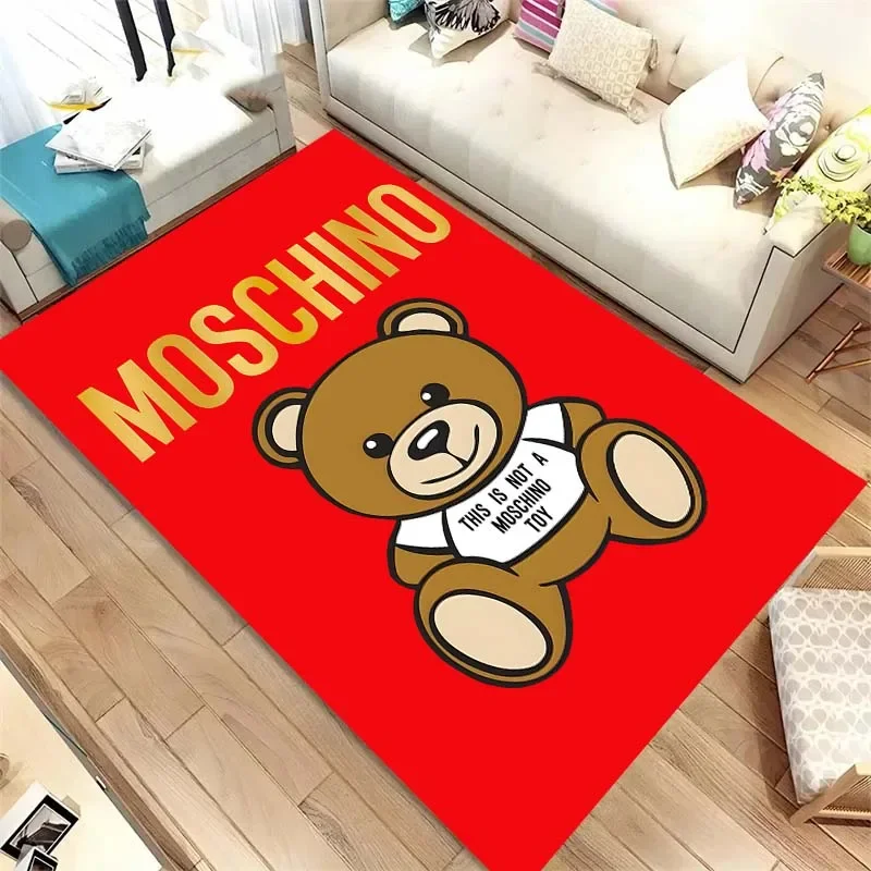 3D M-Moschinos logo Printed Carpet Living Room Bedroom Carpet non-slip Door Mat home bedroom decor outdoor rug Birthday Gift