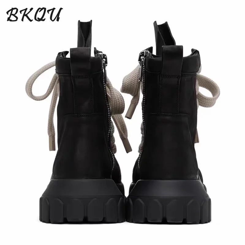 BKQU English-style High-Heeled Men's Chelsea Boots 2025 New Trend Model Suede Sanded Boots Stylish Style Autumn/Winter Insulated