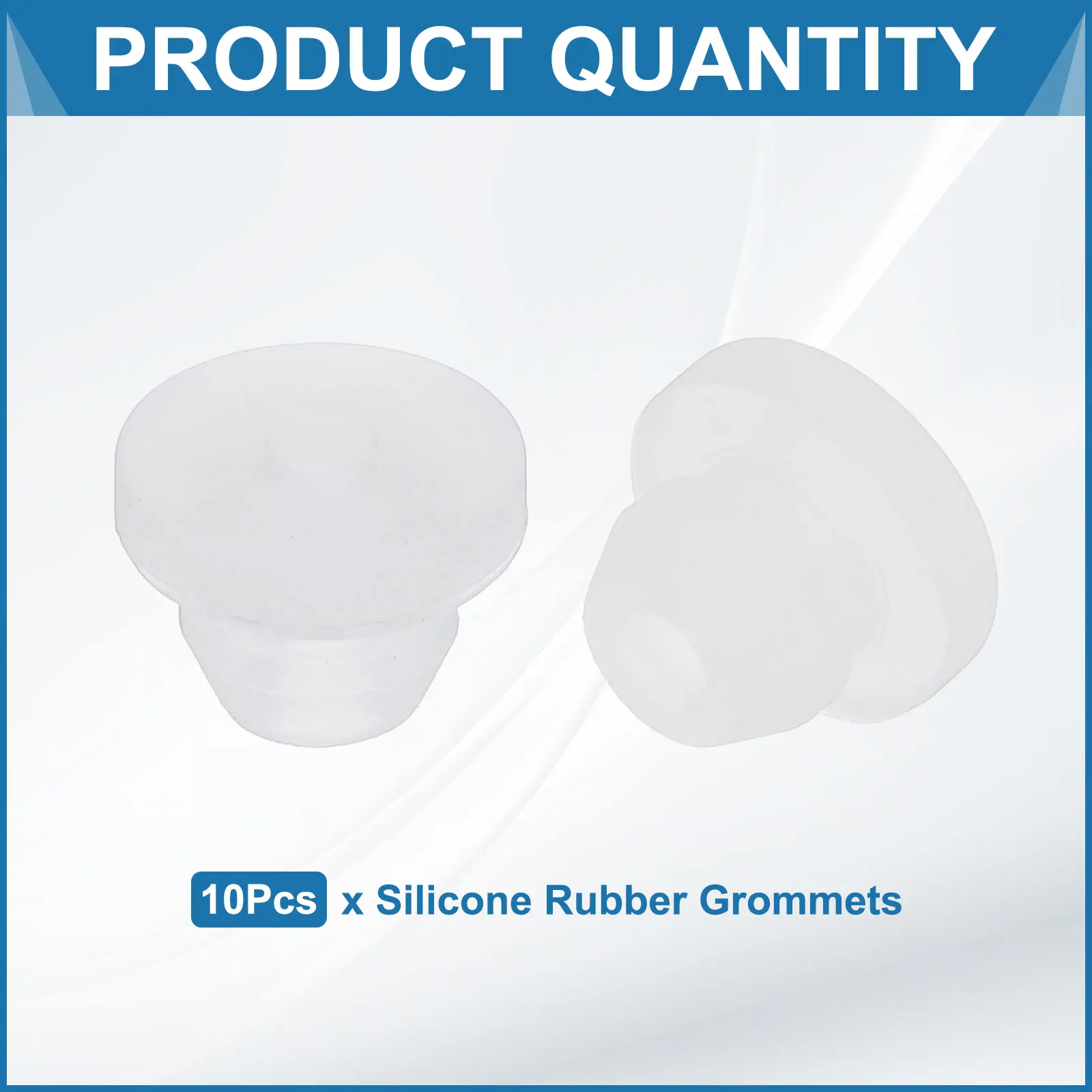 Uxcell 10/15Pcs Rubber Grommets Top Hat Grommet Silicone Rubber Hole Plug Gasket Wires Protection for Wiring Automotive Clear image 3