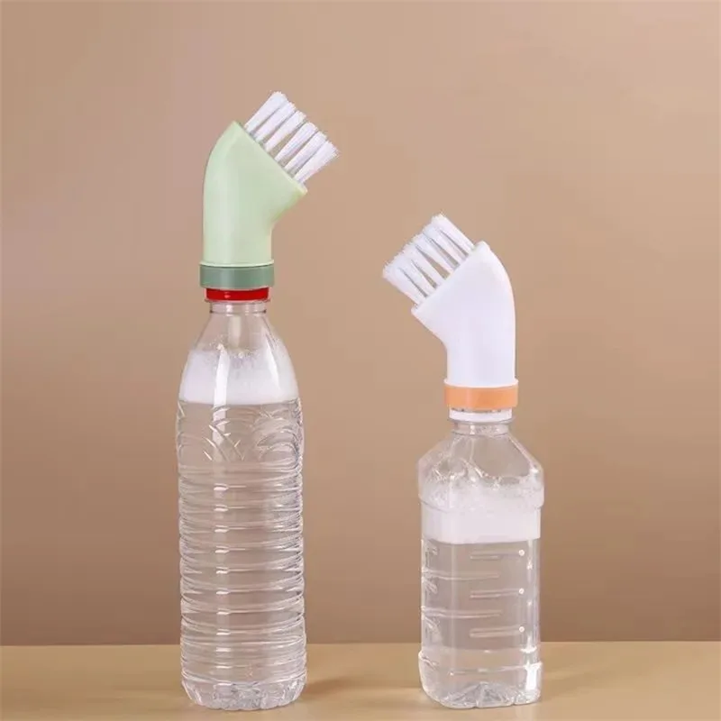 Creative Household Cleaning Brush Can Connect Mineral Water Bottle Wet and Dry Cleaning Brush Multifunctional Dead Angle Brush