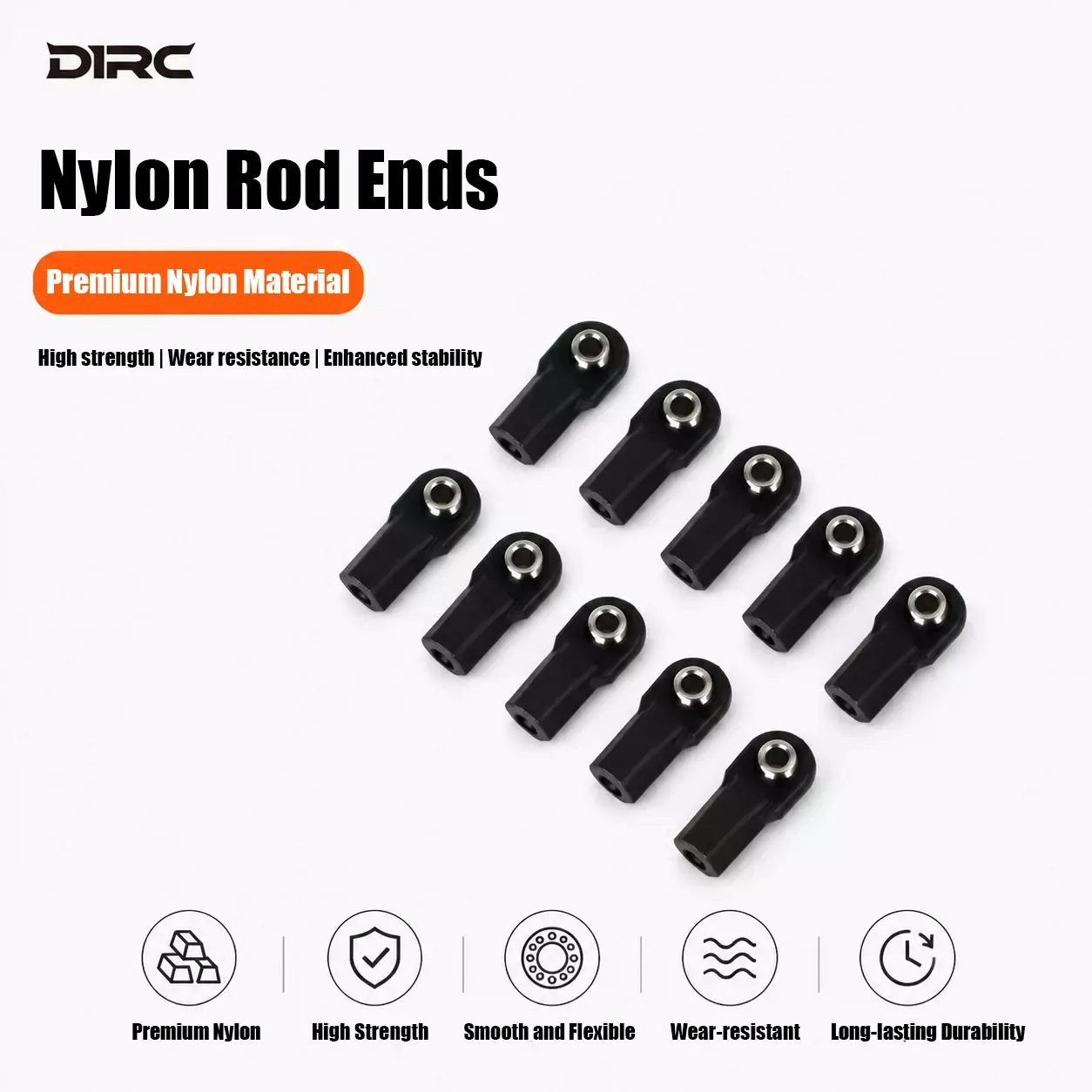 D1RC 1/10 RC Scale Crawler Parts SCX10 TRX4 Tie Rod Ball Ends Angled Ball Ends Straight Ball Ends DIY Off-road Hobby Build Part