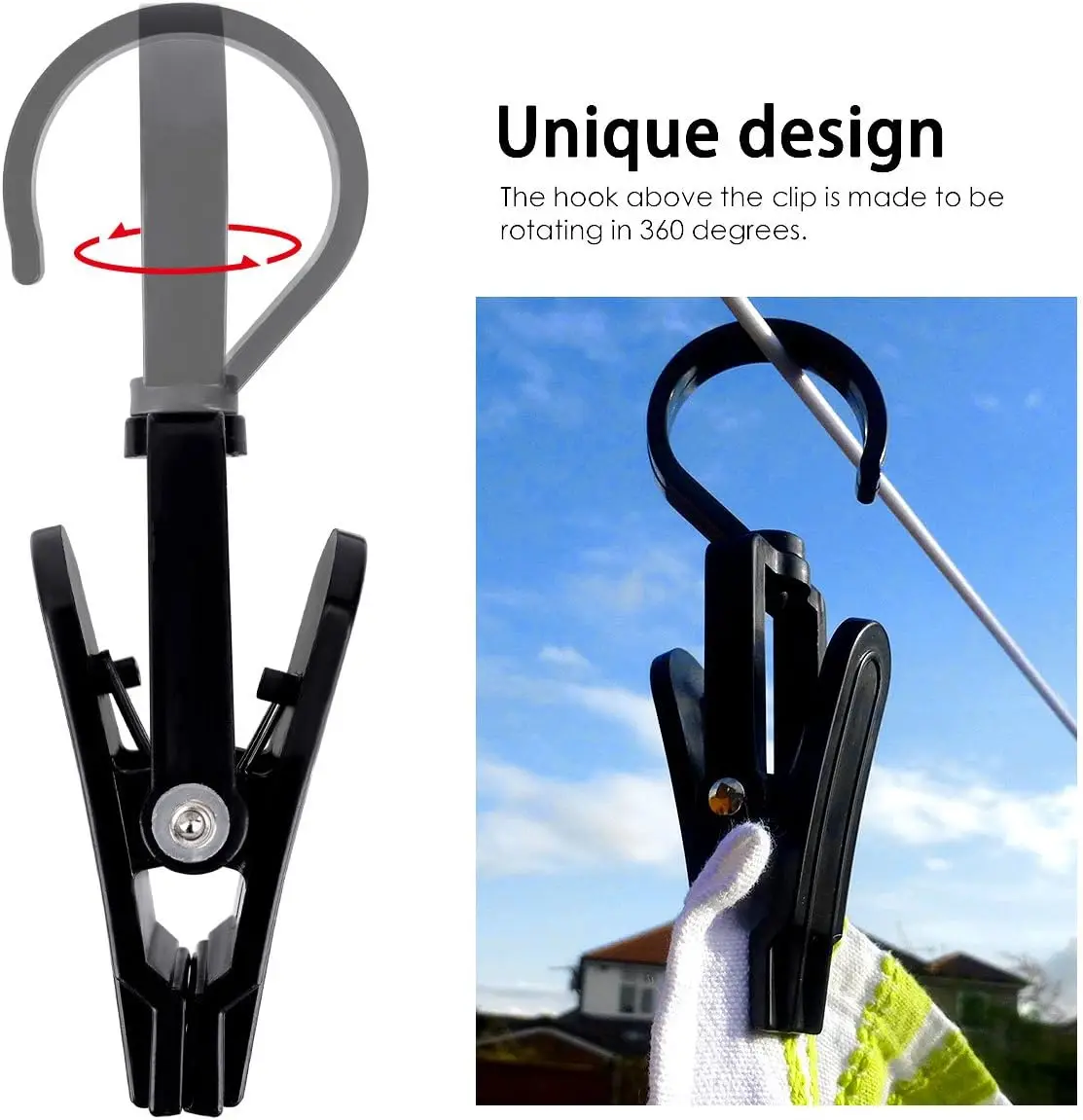 20Pcs Plastic Laundry Clothes Pins Hanging Pegs Clips Household Food Clip Clothespins Socks Underwear Drying Rack Holder