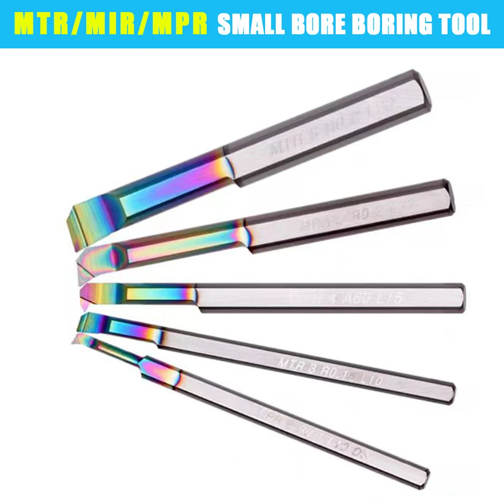 Imagem -04 - Carbide Turning Boring Cutter For Alumum Small Bore Boring Tool Inner Hole Thread Contour Machining Hrc65 Mtr Mpr Mir 6