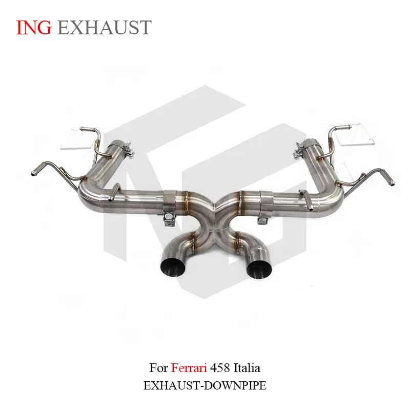 

Stainless steel Performance full Catback for Ferrari 458 Italia ING exhaust system Without Valve Without Muffler catless