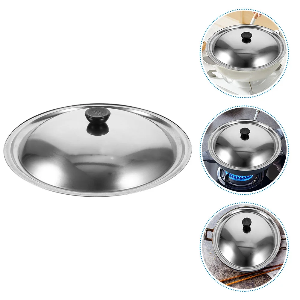 

Pot Cover Kitchen Lids Cookware Stainless Steel Skillet Universal for Pots Cooker Replacement Frying Pan