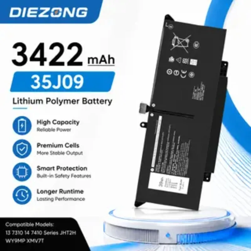 New Full Capacity 35J09 11.4V 3422mAh  Laptop Battery for Dell Latitude 13 7310 14 7410 Series JHT2H WY9MP XMV7T