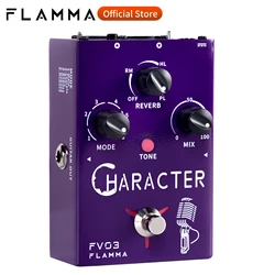 FLAMMA FV03 Character Vocal Effects Processor 6 Character Modes with Reverb Effects 48V Phantom Power