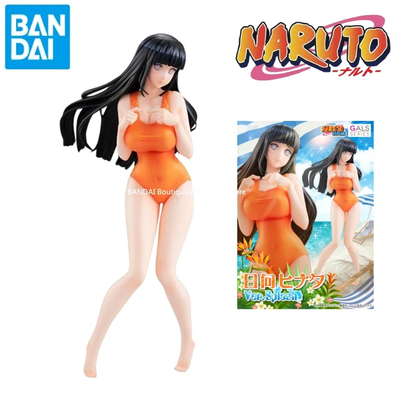 Genuine New Bandai Mega House Figure Series NARUTO Gals Hyuga Hinata Ver.Splash Action Anime  Model Gift Collection