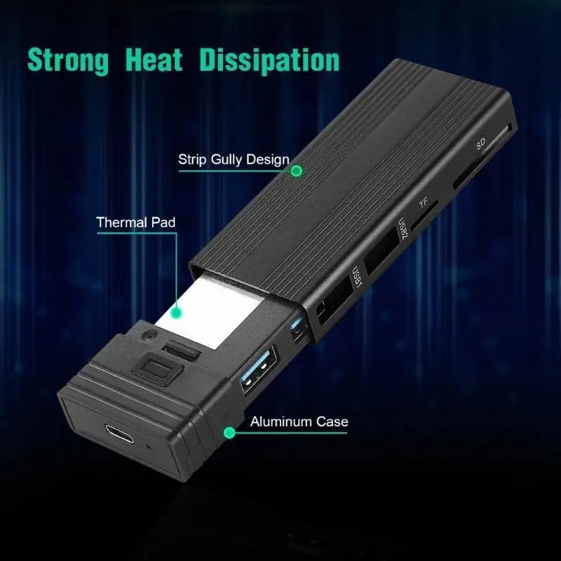 

652F Case Case DualProtocol NVME SSD Case Case SSD корпус к замене корпуса SSD Type-C