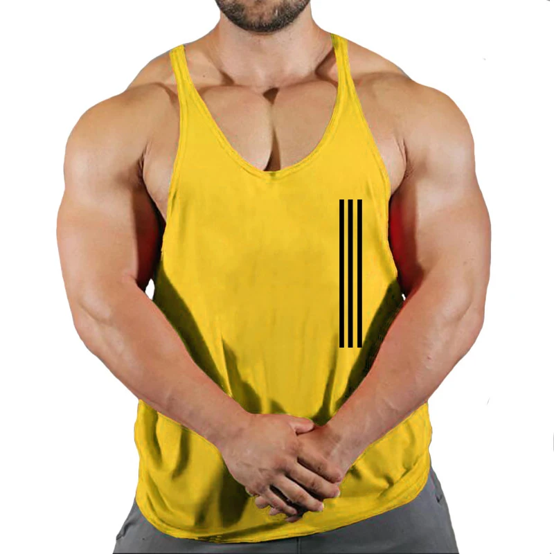 2023 Summer Y Back Men Clothing Tank Tops Black White Gray Gym Singlets Sleeveless Fitness Men Vest Casual Bodybuilding Vest New