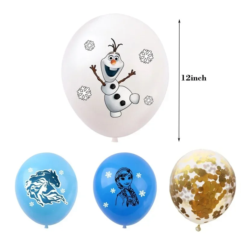 Cartoon Disney Frozen Series Children\'s Birthday Party Decoration Scene Dress Up Snowman Princess Aisha 12 Inch Latex Balloon