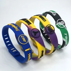 Pulsera antiestática de iones negativos para baloncesto, equilibrio energético, pulsera impermeable de silicona para amantes, antifatiga