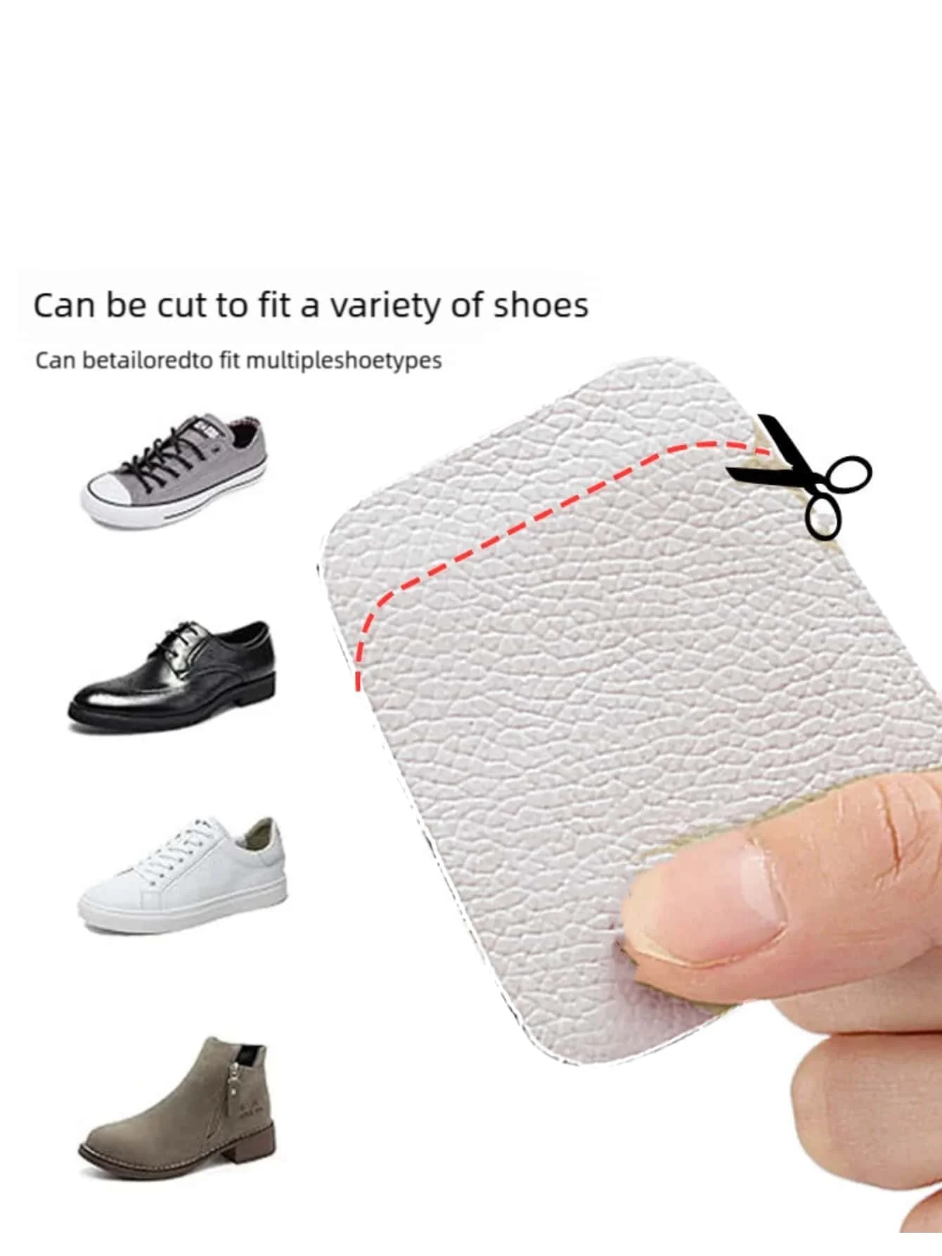 2 Pair Even Size Leather Tongue Pads - Non-Slip Comfort Fit Insoles, Unisex ，High Quality Design, Daily Wear Comfort Accessories