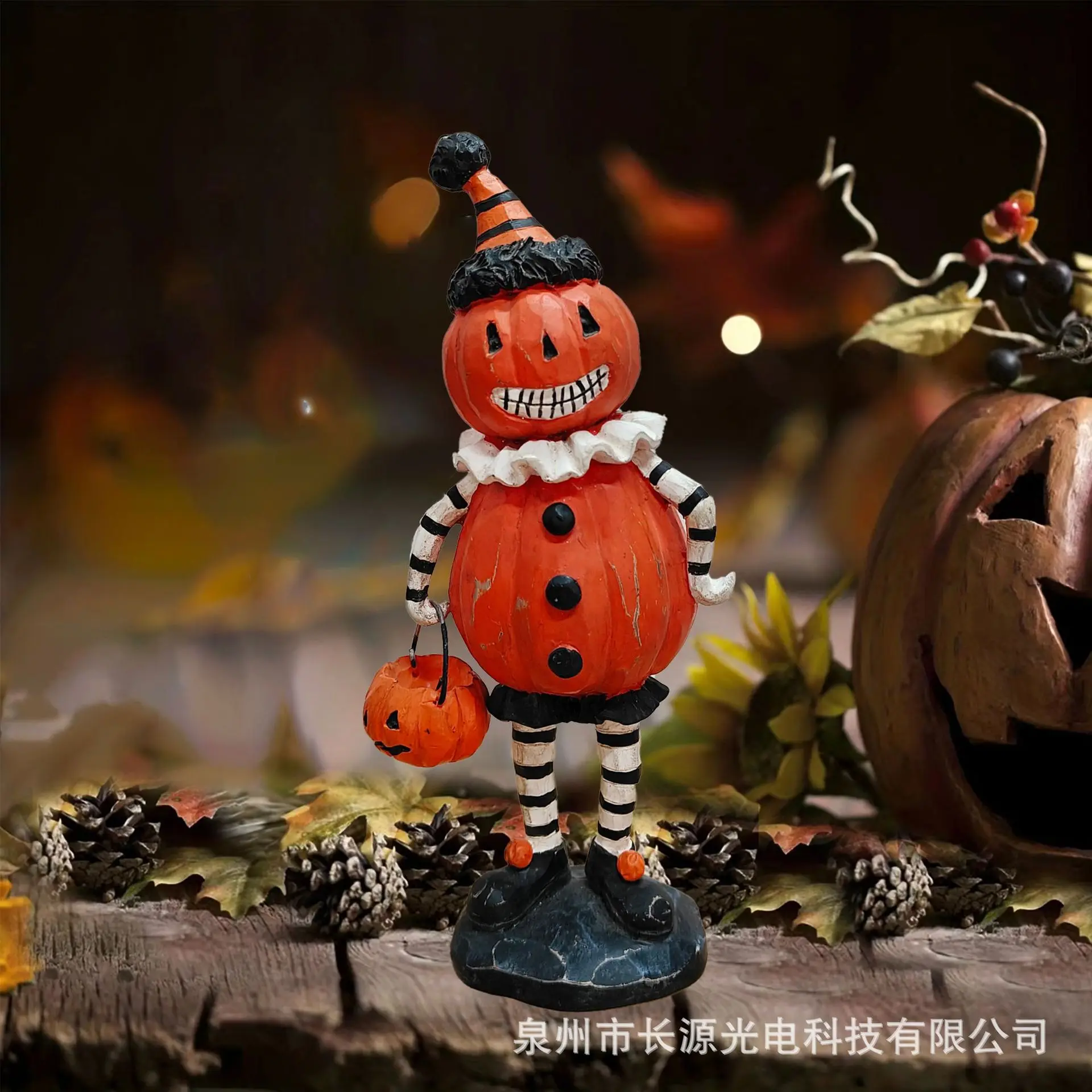 

Хэллоуин сова тыква кукла орнамент смола ремесло украшение интерьера креативная оригинальная фигура