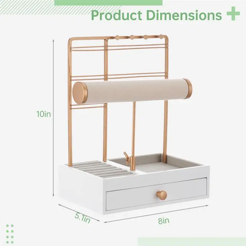 Imagem -04 - Jóias Organizador Stand Display Holder para Colares Pulseiras Anéis Brincos Relógios 4-tier