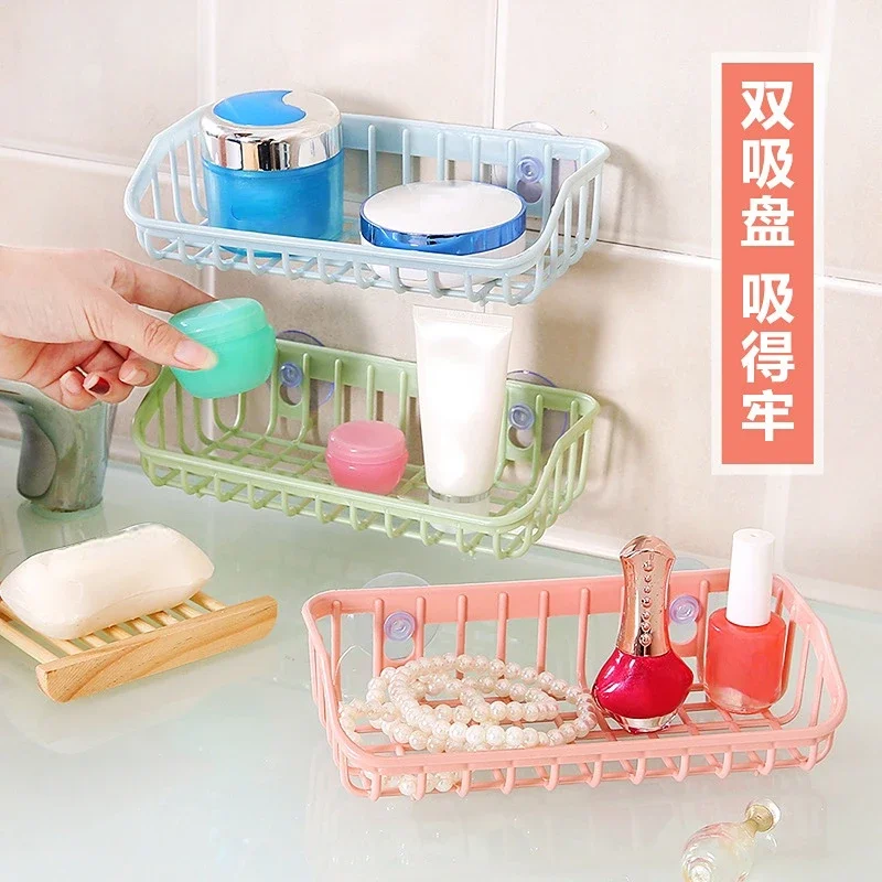 Wash Multifunctional Suction Cup Dishwashing Sponge Holder Hanging Storage Rack Drain Rack Sink Shelf Kitchen Accessories Tool