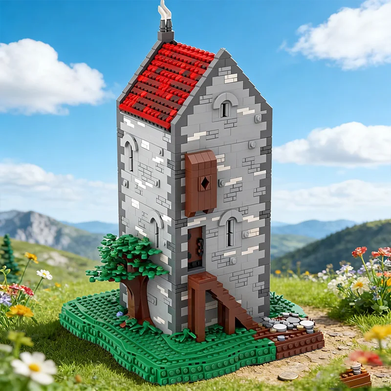 2896 قطعة من سلسلة بيت البرج الإنشائي pt. مجموعة بناء معيارية قابلة للتخصيص بتصميم إبداعي يمكنك صنعها بنفسك، هدية لعبة للأولاد في المناسبات