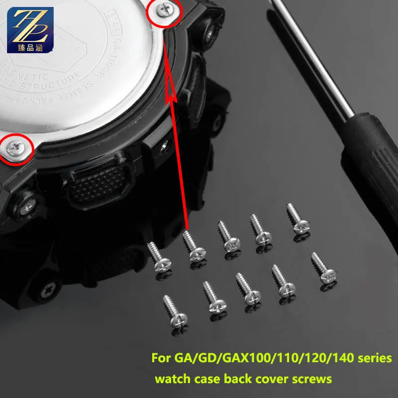 For Casio GA/GD/GAX100/110/120/140  DW6900 DW-5600 GW-B5600 series watch case back cover and bottom cover screw accessories