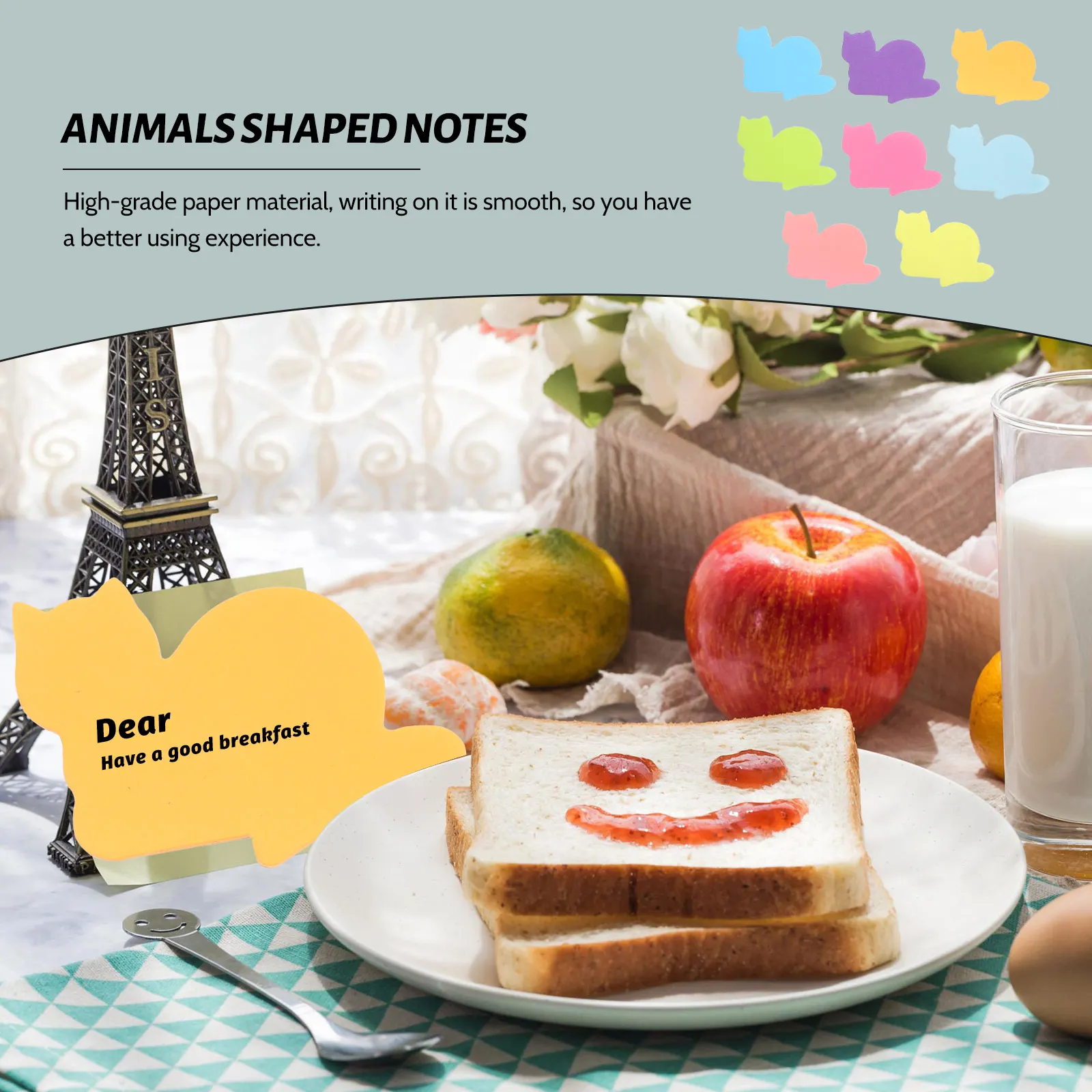 

16 шт., съемные блокноты с милым котом из мультфильма для офиса, школьные принадлежности, канцелярские принадлежности для студентов, самоклеящиеся блокноты