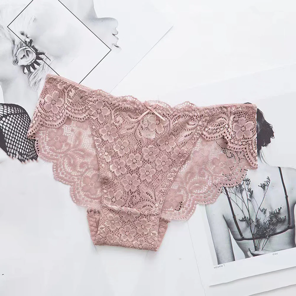 

Brief Hollow Out Fashion Comfortable Brief Exquisite Crotchless Shorts Item Bean Paste Item Fabric Nylon Women Underwear