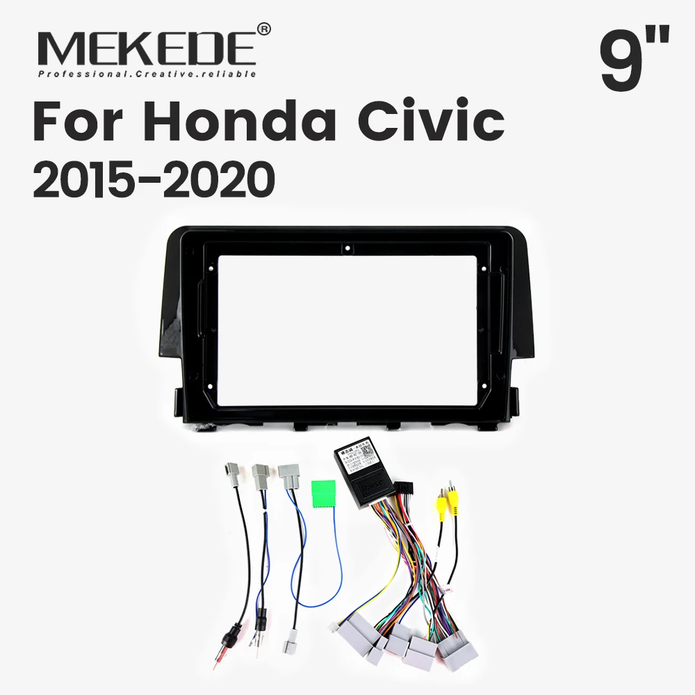 

Рамка для автомобильного радиоприемника для Honda Civic 2015-2020, модель приборной панели, однорамная панель, комплект рамки для радиоприемника, основная рамка