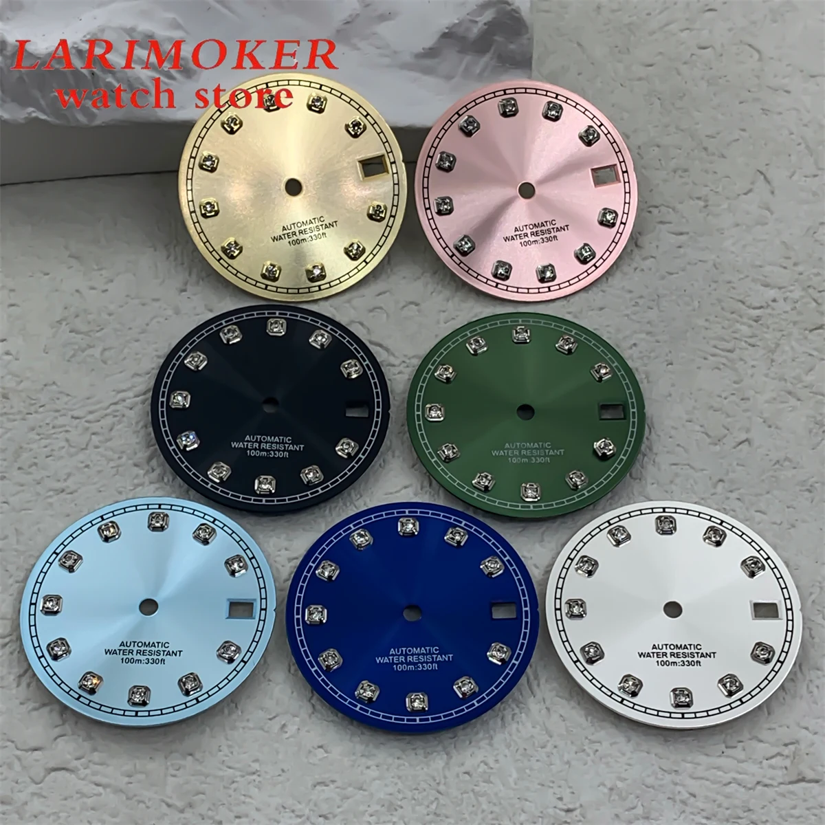 BLIGER 29mm Coronagonal dial Diamond Index Sun Texture dial date suitable for NH35 automatic watch modification change