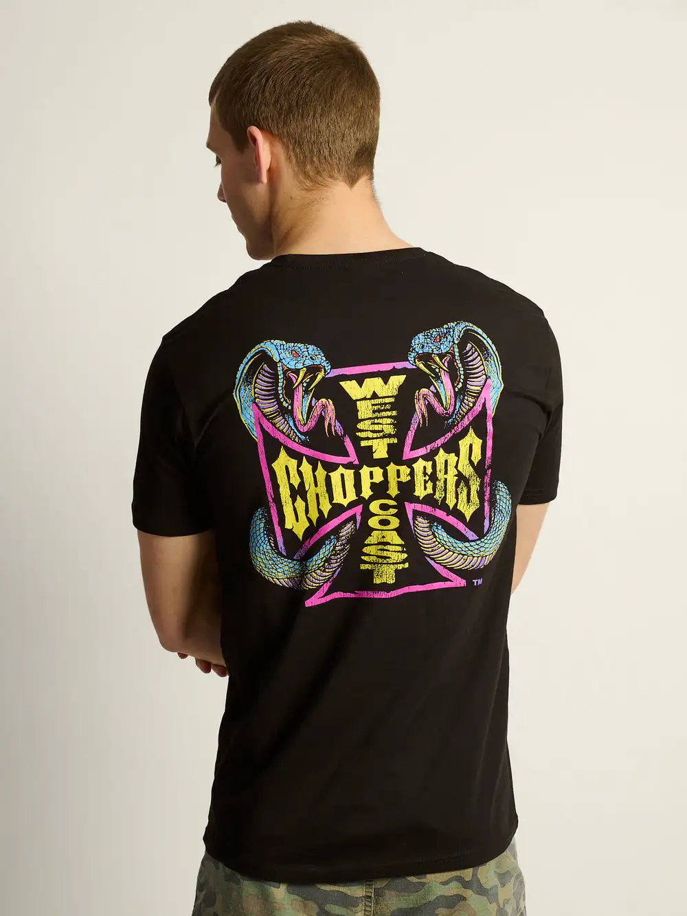 West Coast Choppers Übergroßes Unisex-T-Shirt aus Baumwolle im Y2K-Stil, kurz, weich, mit Grafikdruck, Rundhalsausschnitt, für Männer und Frauen, Streetwear, trendig, weich – Detail 7