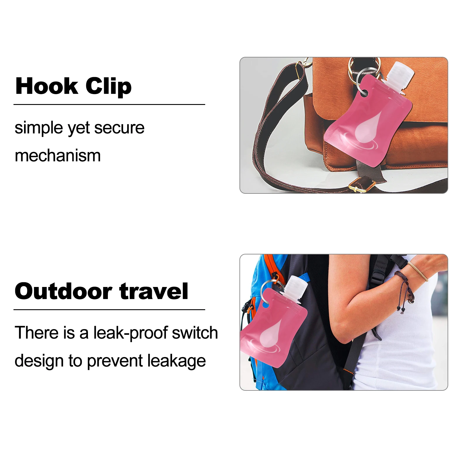 

6Pcs Refillable Travel Bottle Eco-Friendly Plastic Mini Dispenser Portable Lotion Shampoo Cream Container for Travel