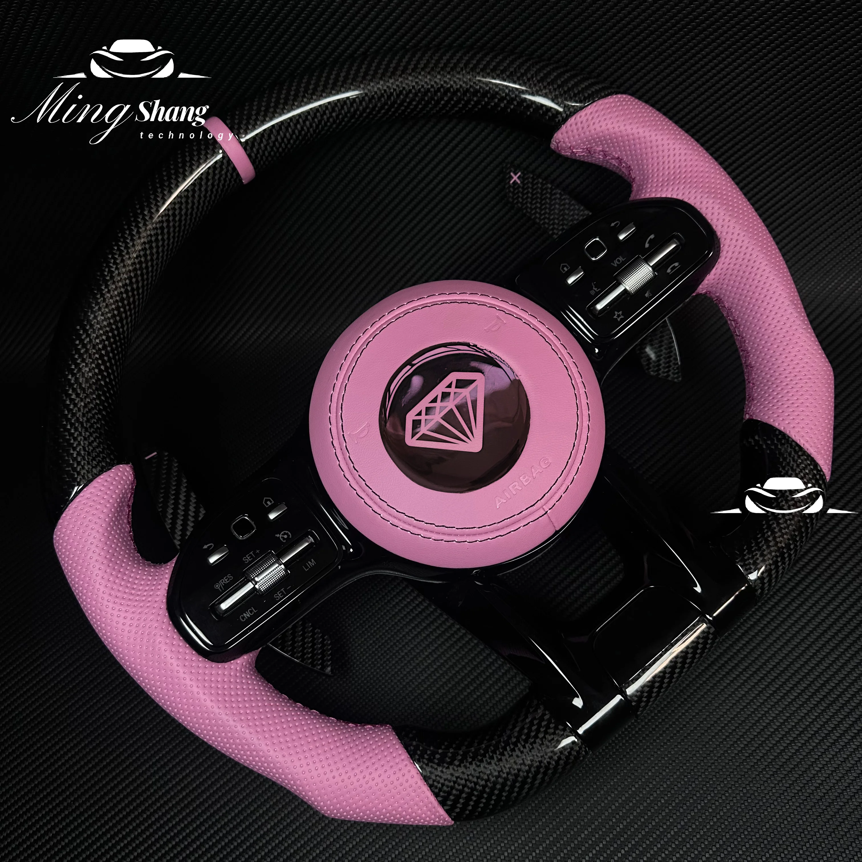 

Найдите аналогию иконочку, модифицированное рулевое колесо из углеродного волокна для Benz Slc-класса Slc200 Slc260 Slc300 AMG GT с перфорированным Le