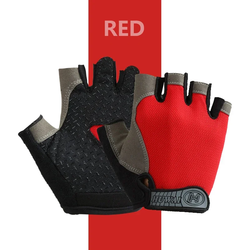 Guantes antideslizantes transpirables para hombre y mujer, Manoplas sin dedos para gimnasio profesional, pesca, ciclismo, Verano