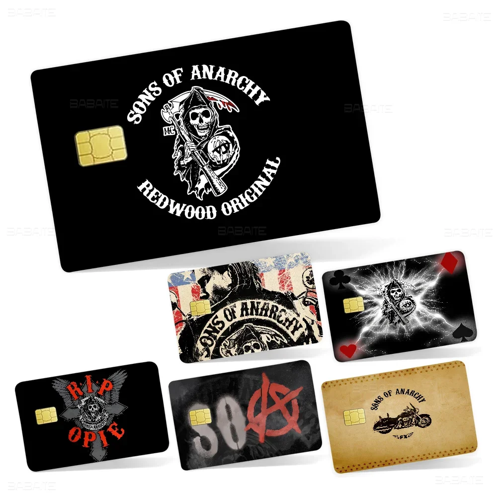 Son Of Anarchy American Crime Tv Anime Cartoon Bear Skin Sticker Film Tape Case for Big Credit Debit Card Front Side