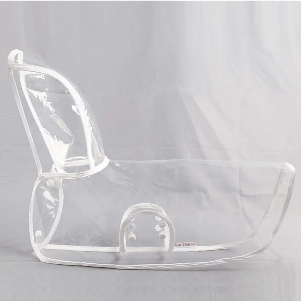 

Pet Dog Rainwear Long Hooded Waterproof Eva Poncho for Small Puppies Size M White Perfect Gift for Beloved Dogs