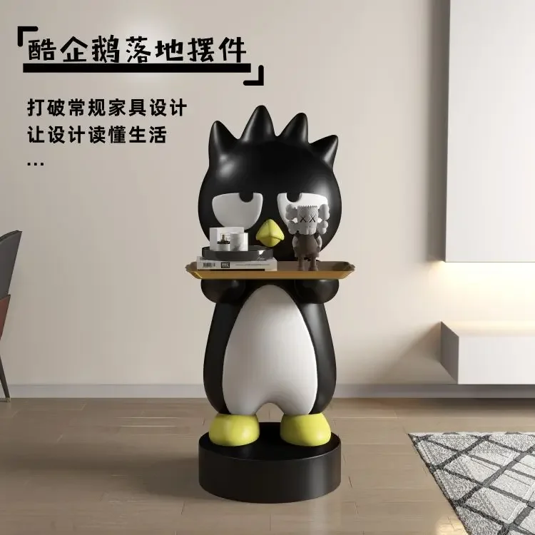 Cool penguin floor-standing ornaments TV cabinet living room sofa coffee table next to large decorative large creative welcome