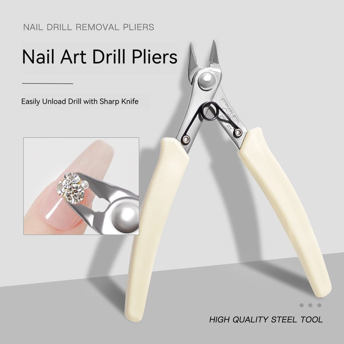 Manicure Nail Pliers Professional Nail Removal Metal Chain Scissors Nail Clipper Removal Wire Metal Shear Drill Nail Art Tool