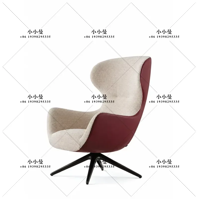 Italian Minimalist Single Rotating Sofa Chair Balcony Recliner Egg Leisure Chair for Living Room Reception Negotiation