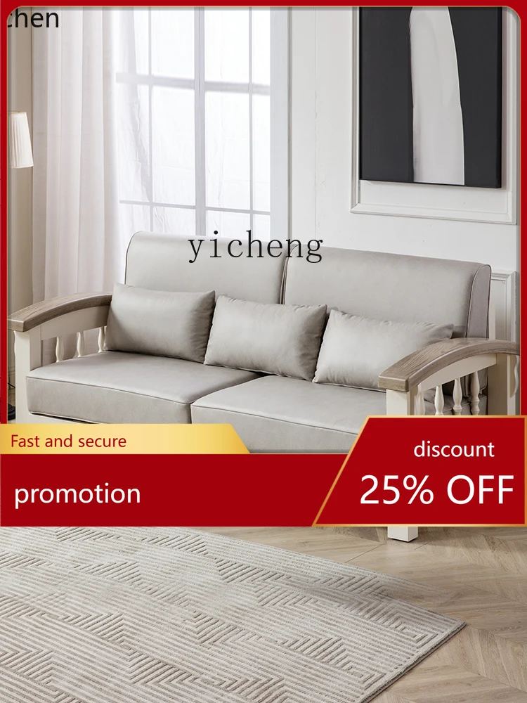 

YFY Диван-кровать из цельного дерева, тканевый диван из цельного дерева, может быть съемным моющимся диваном-кроватью