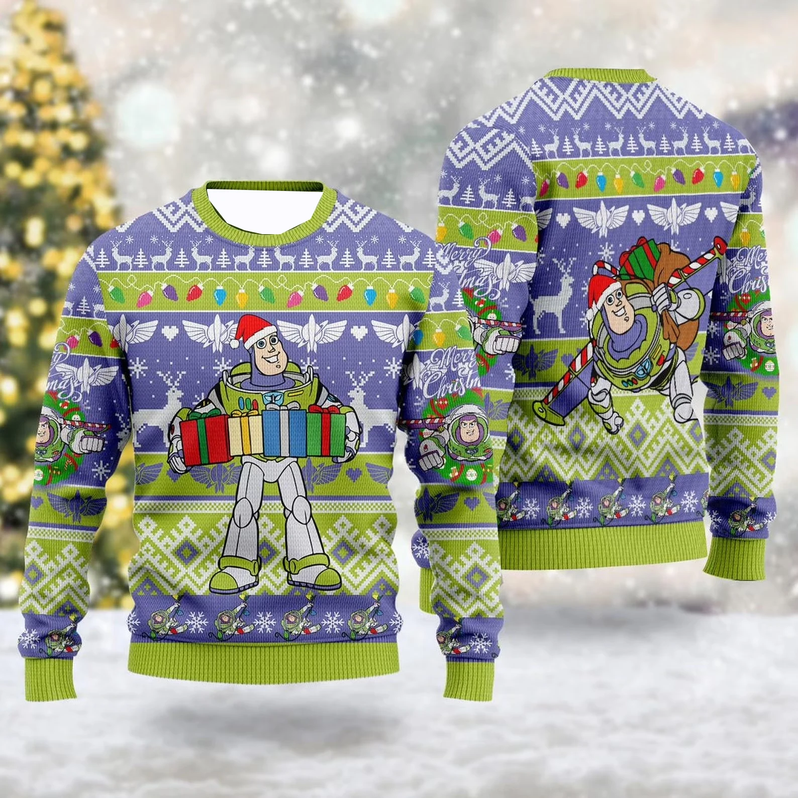 

История игрушек Базз Лайтер Уродливый свитер для детей/взрослых 3d свитер Топы Дисней Уродливый рождественский свитер Рождественские подарки Рождественский свитер