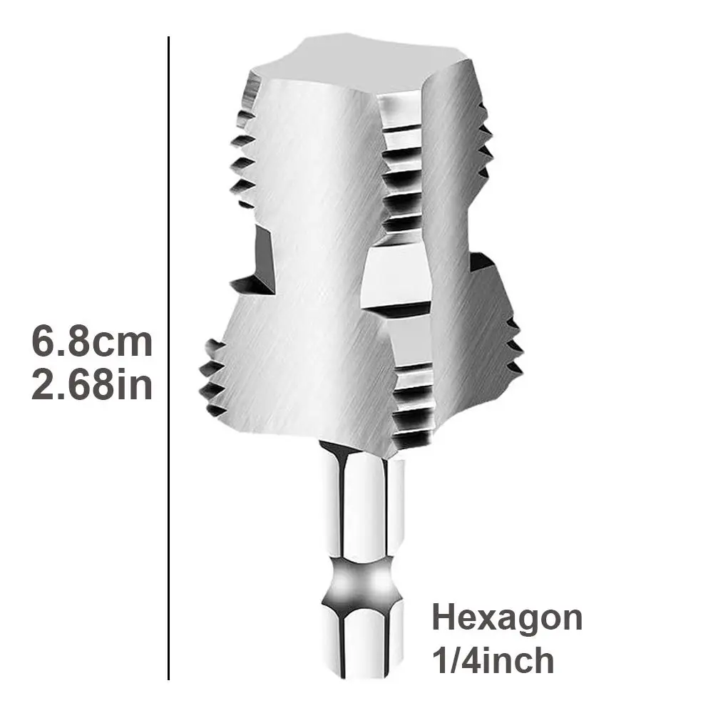 4/6 Points PVC Pipe Threader Kit Various Die Sizes Internal Thread Thread Tap Universal PPR Water Pipe Opener Tap