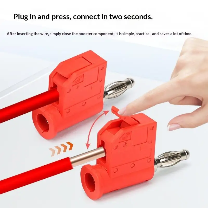 (BF06)1/5Pc 24A High Current Quick Wire Connector 4mm Solderless Banana Plug Audio Speaker Amplifier Direct Insertion Connector