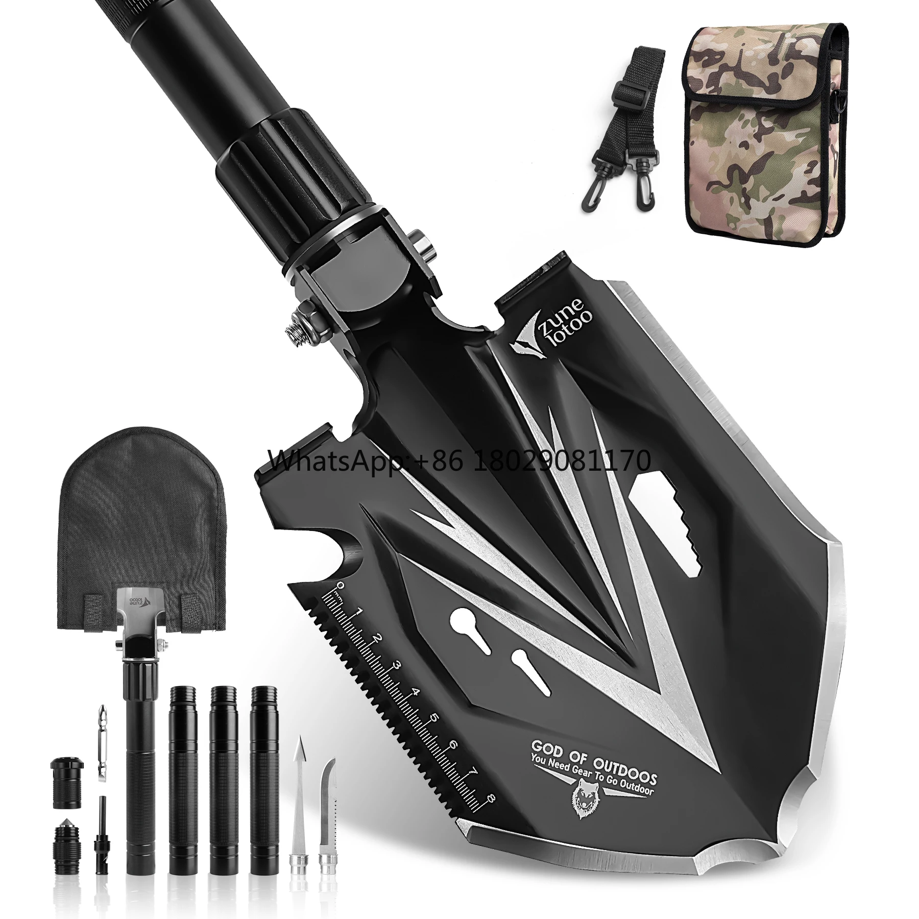 

High Quality Outdoor Survival Shovel Multitool Compact Tactical Folding Shovel for Hunting Camping Multifunction Shovel